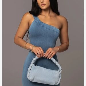 JLUXLABEL Blue Shoulder Bag with Elegant Design